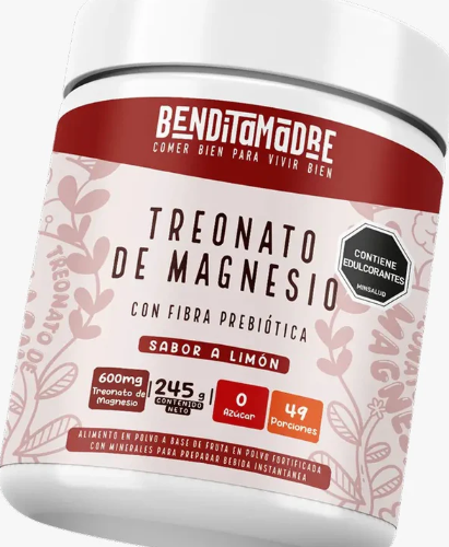Treonato de Magnesio con Fibra Prebiótica x 245g / Bendita Madre
