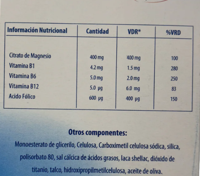 CITRATO DE MAGNESIO CAJA X 30 TABLETAS DOPPELHERZ AKTIV - Imagen 2
