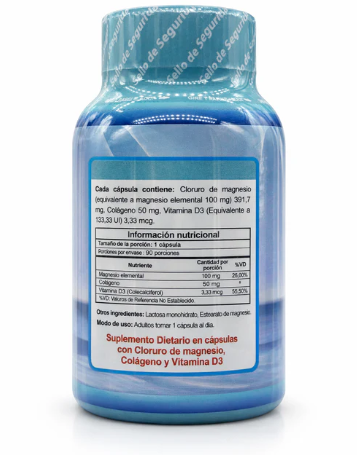 Cloruro de Magnesio con Colágeno y Vitamina D3 ALNATURE x 90 Cápsulas - Imagen 2