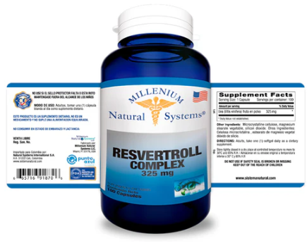 Resvertroll Complex 325 mg x 100 Cápsulas / Natural Systems - Imagen 3
