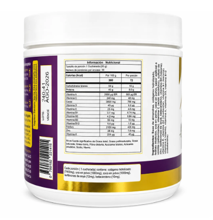 Colágeno Hidrolizado con Isoflavonas de Soya x 600 g / Nutrivex - Imagen 2