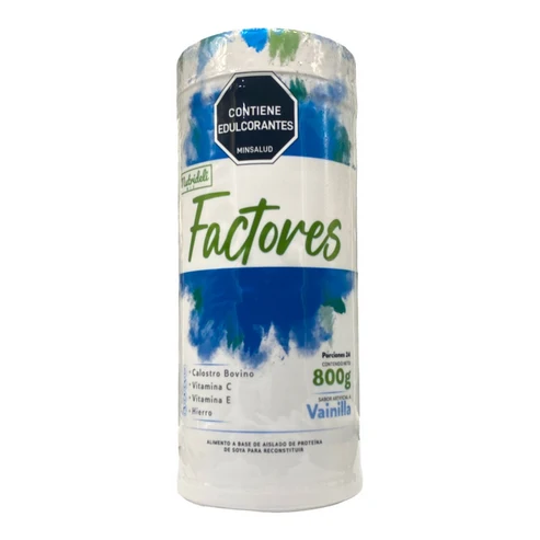 Factores Calostro Bovino + Vitamina C x 800g Vainilla / Nutrideli